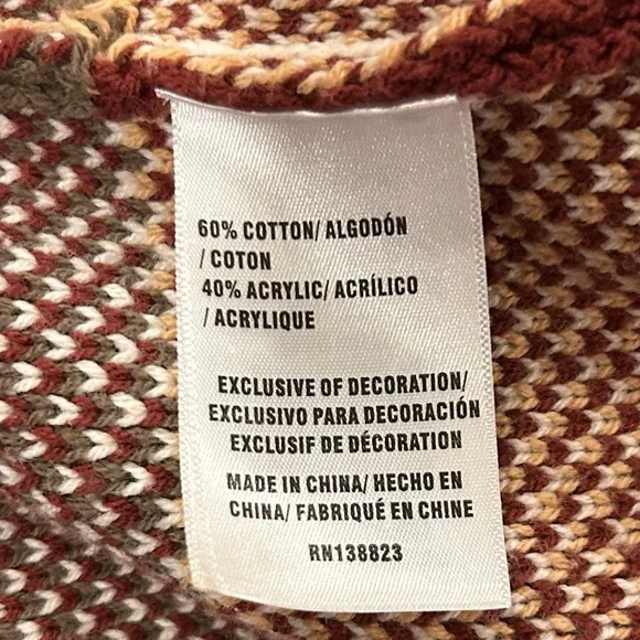 Shyanne Cream, Tan, Olive, and Rust  Geometric Duster Cardigan Size Small - Picture 5 of 6